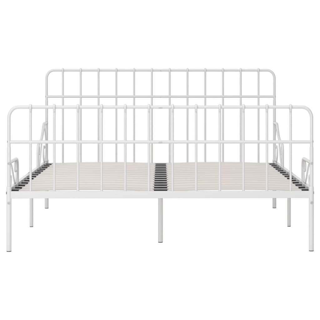 vidaXL Estructura de cama con somier metal blanco 200x200 cm