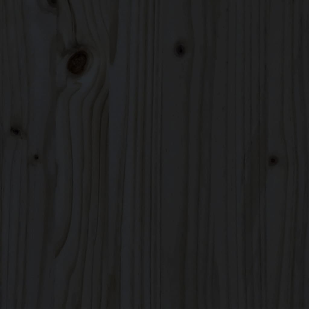 vidaXL Estructura cama madera maciza pino negra king size 150x200 cm