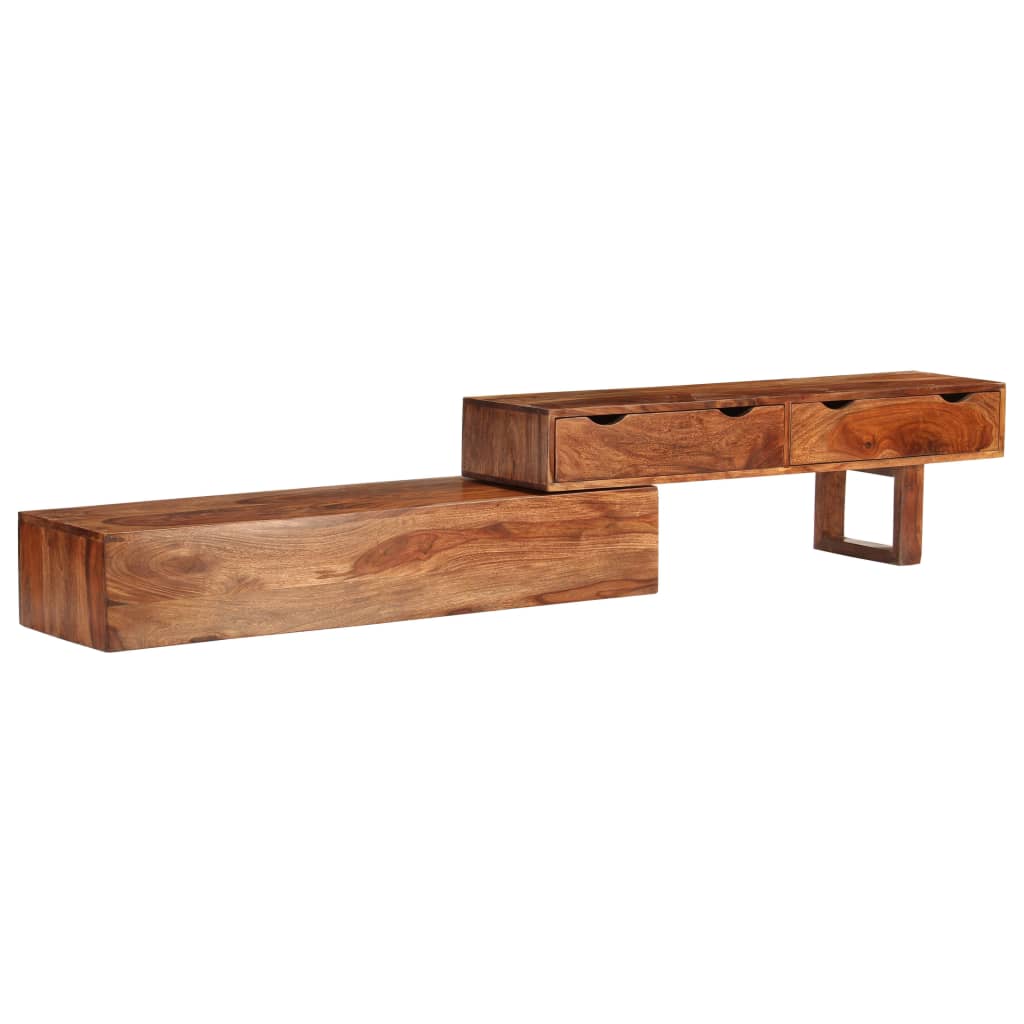 vidaXL Mueble de TV madera maciza de sheesham marrón 200x30x35 cm