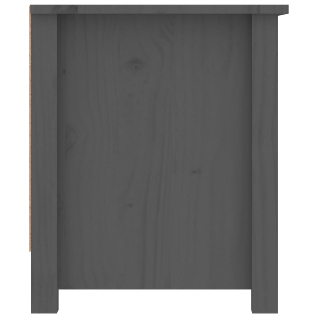 vidaXL Mueble zapatero de madera maciza de pino gris 110x38x45,5 cm