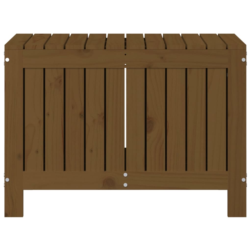 vidaXL Caja de almacenaje jardín madera pino marrón miel 76x42,5x54 cm