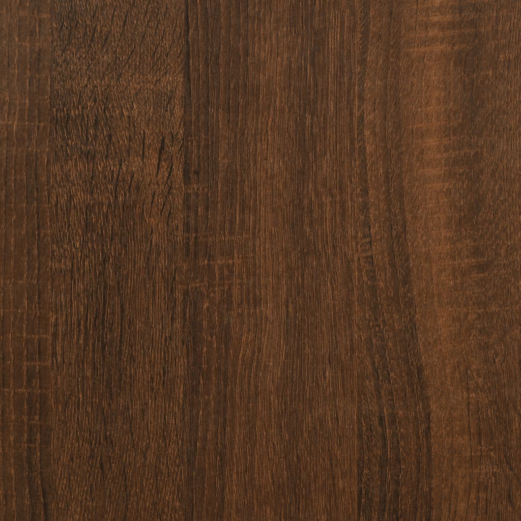 vidaXL Mesa auxiliar madera contrachapada roble marrón 50x50x60 cm