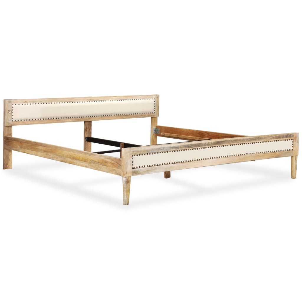 vidaXL Estructura de cama de madera de mango maciza 180x200 cm