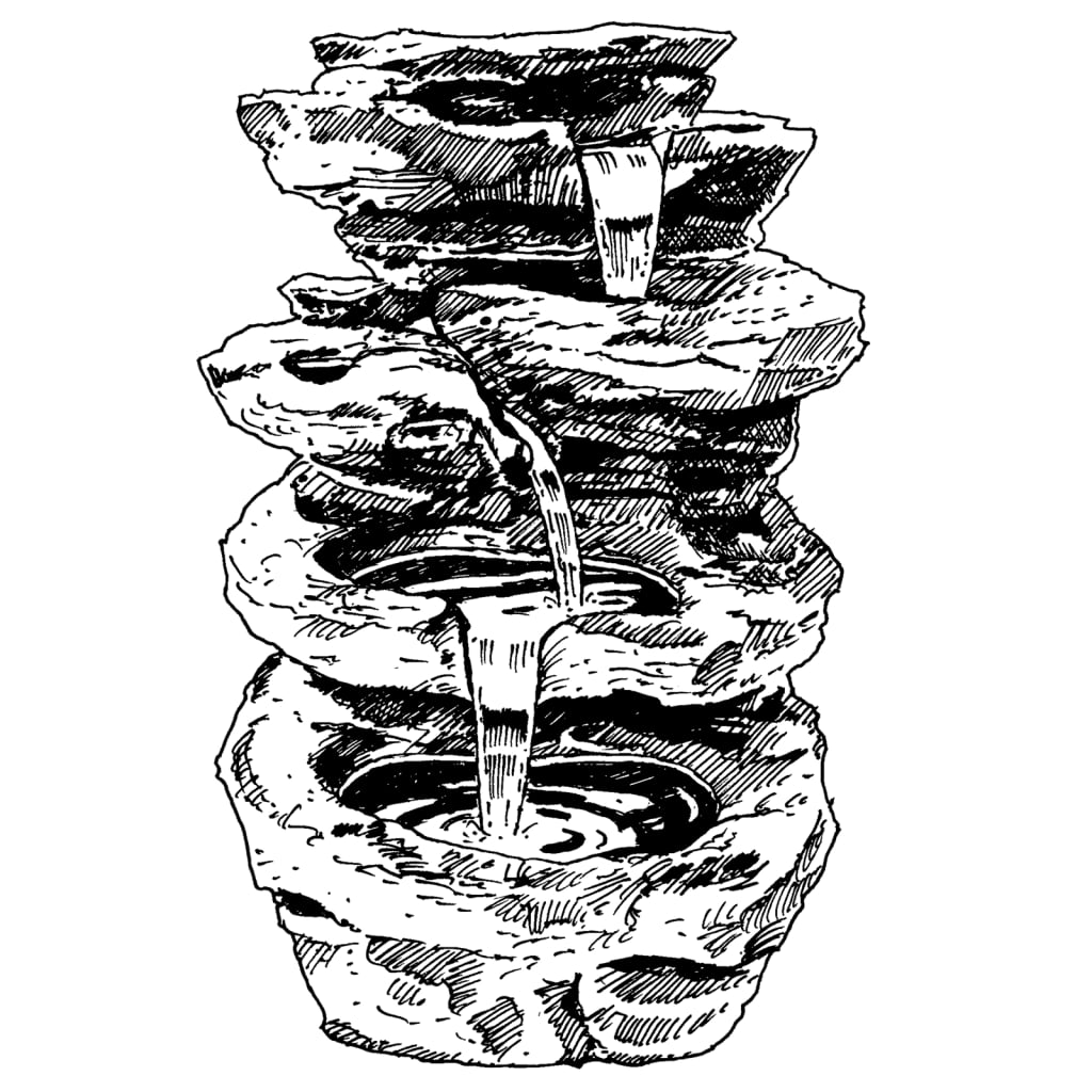Ubbink Acqua Arte Fuente adorno de agua Miras 42 cm