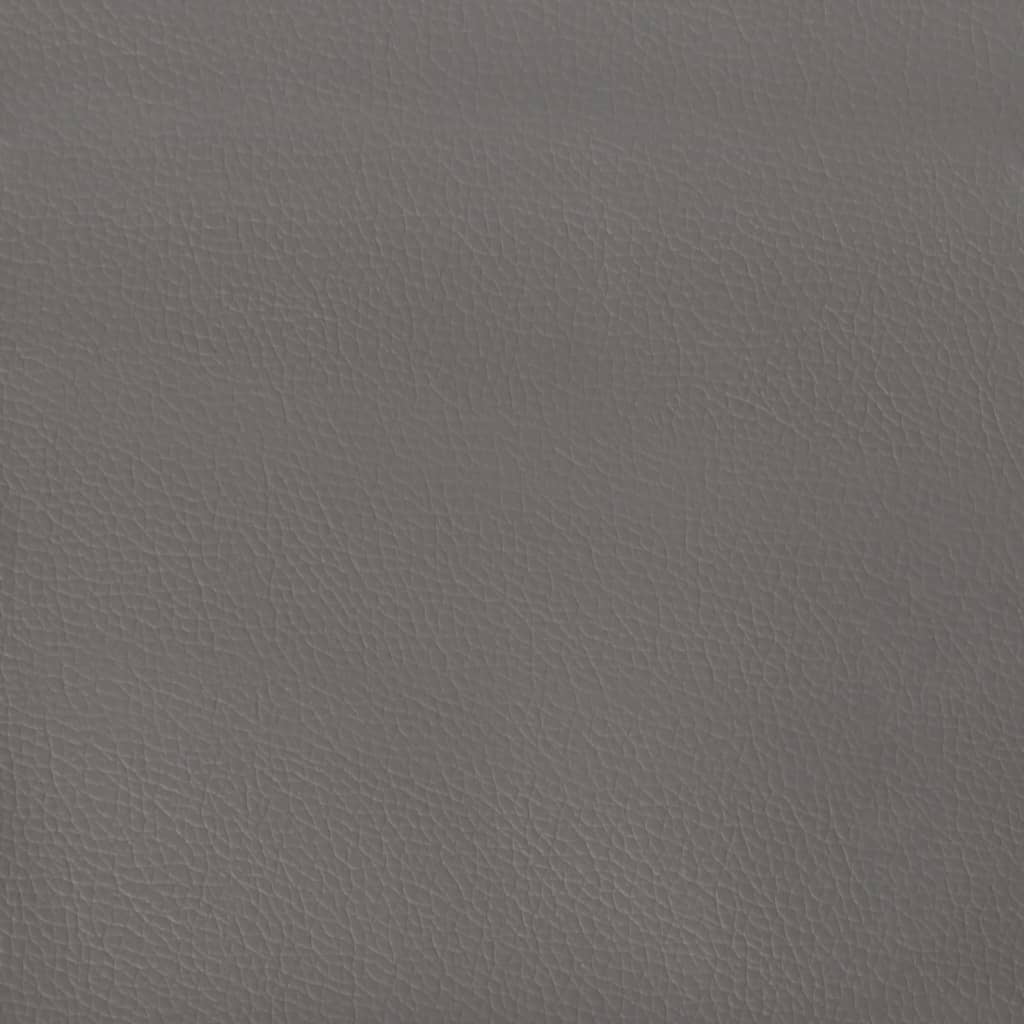 vidaXL Cabecero de cuero sintético gris 103x23x78/88 cm