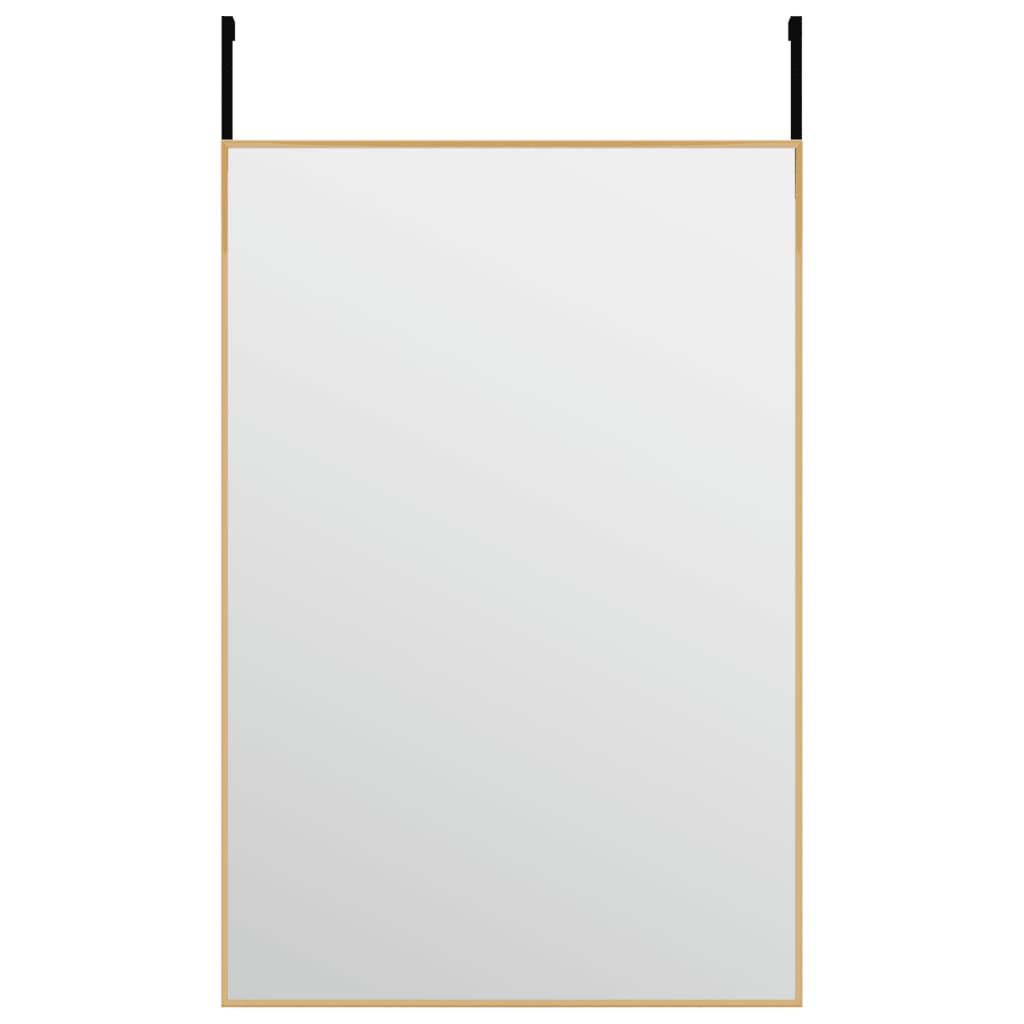 vidaXL Espejo de puerta cristal y aluminio dorado 40x60 cm