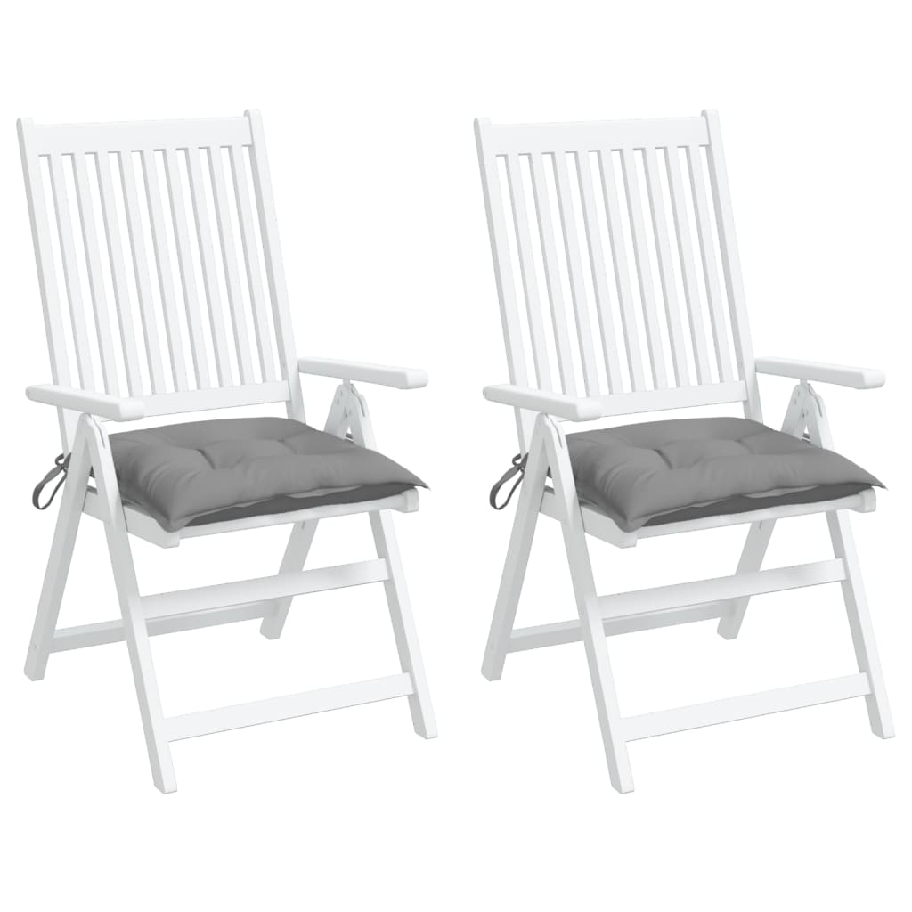 vidaXL Cojines de silla de jardín 2 uds tela Oxford gris 50x50x7 cm
