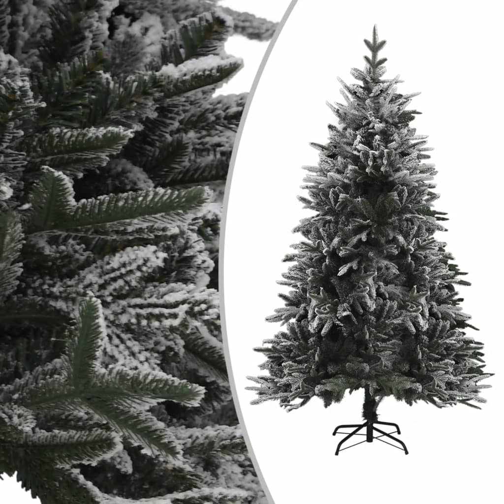 vidaXL Árbol de Navidad artificial con luces y nieve PVC&PE 150 cm