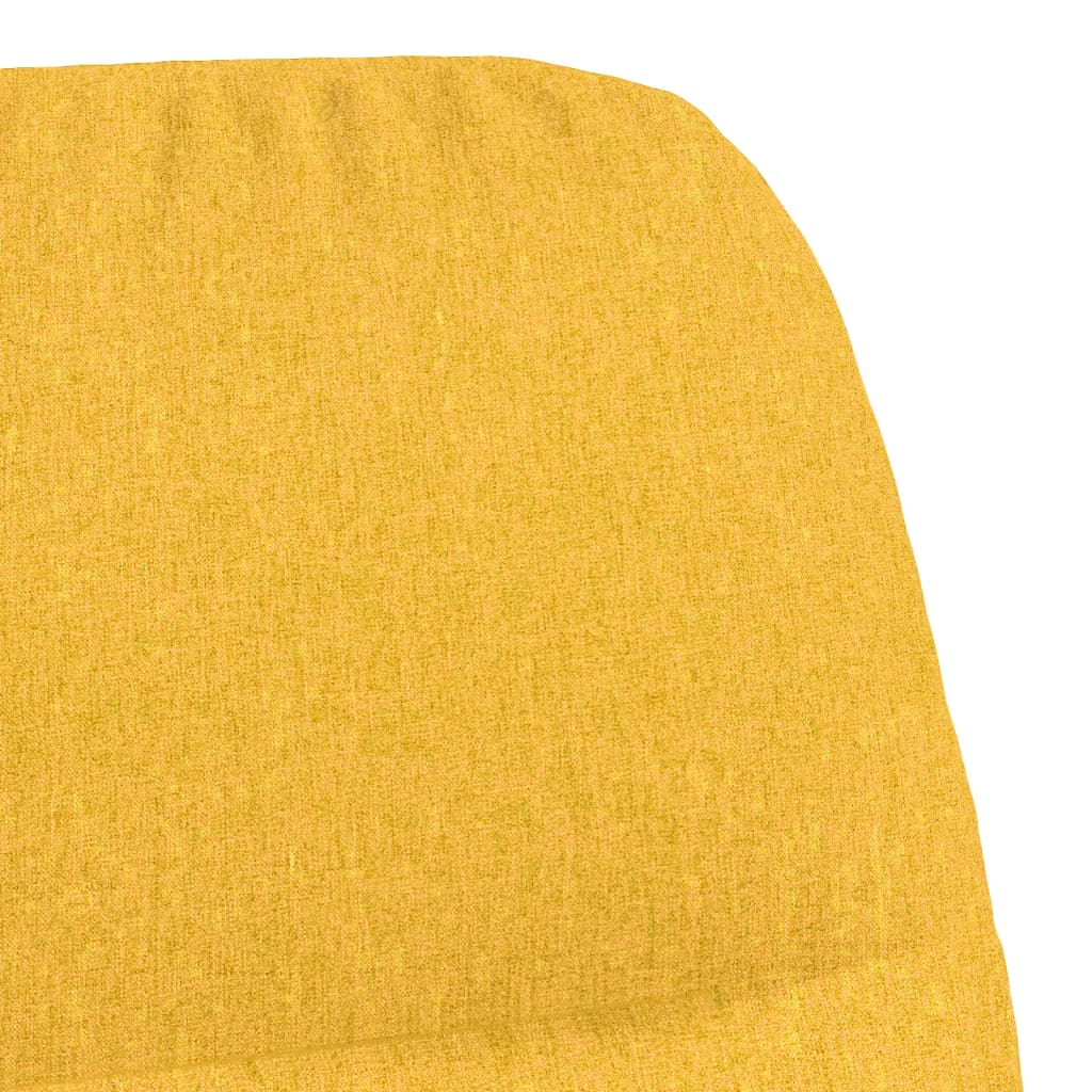 vidaXL Silla mecedora de tela amarillo mostaza