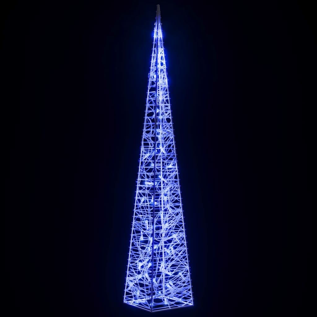 vidaXL Cono de luz LED decorativo acrílico azul 120 cm