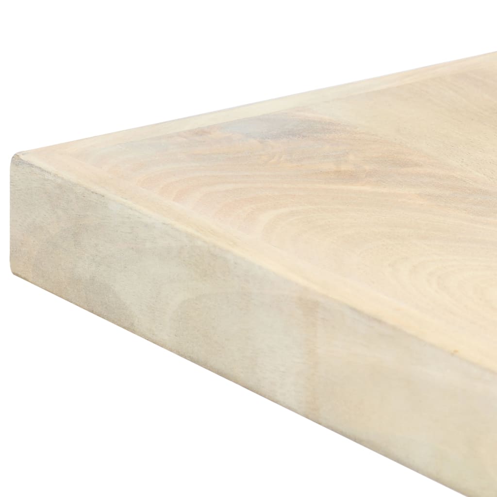 vidaXL Mesa de comedor madera maciza de mango blanco 160x80x75 cm