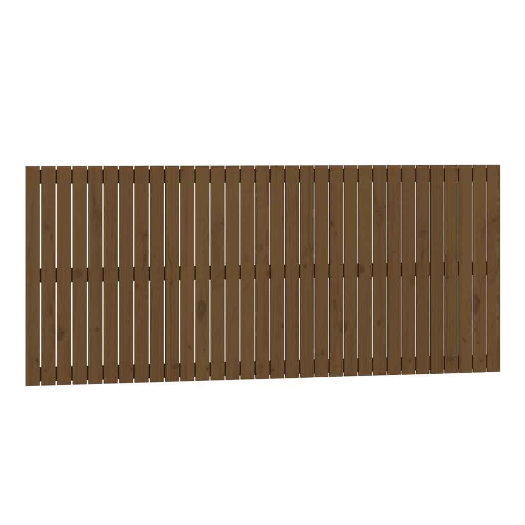 vidaXL Cabecero cama pared madera maciza pino marrón miel 204x3x90 cm