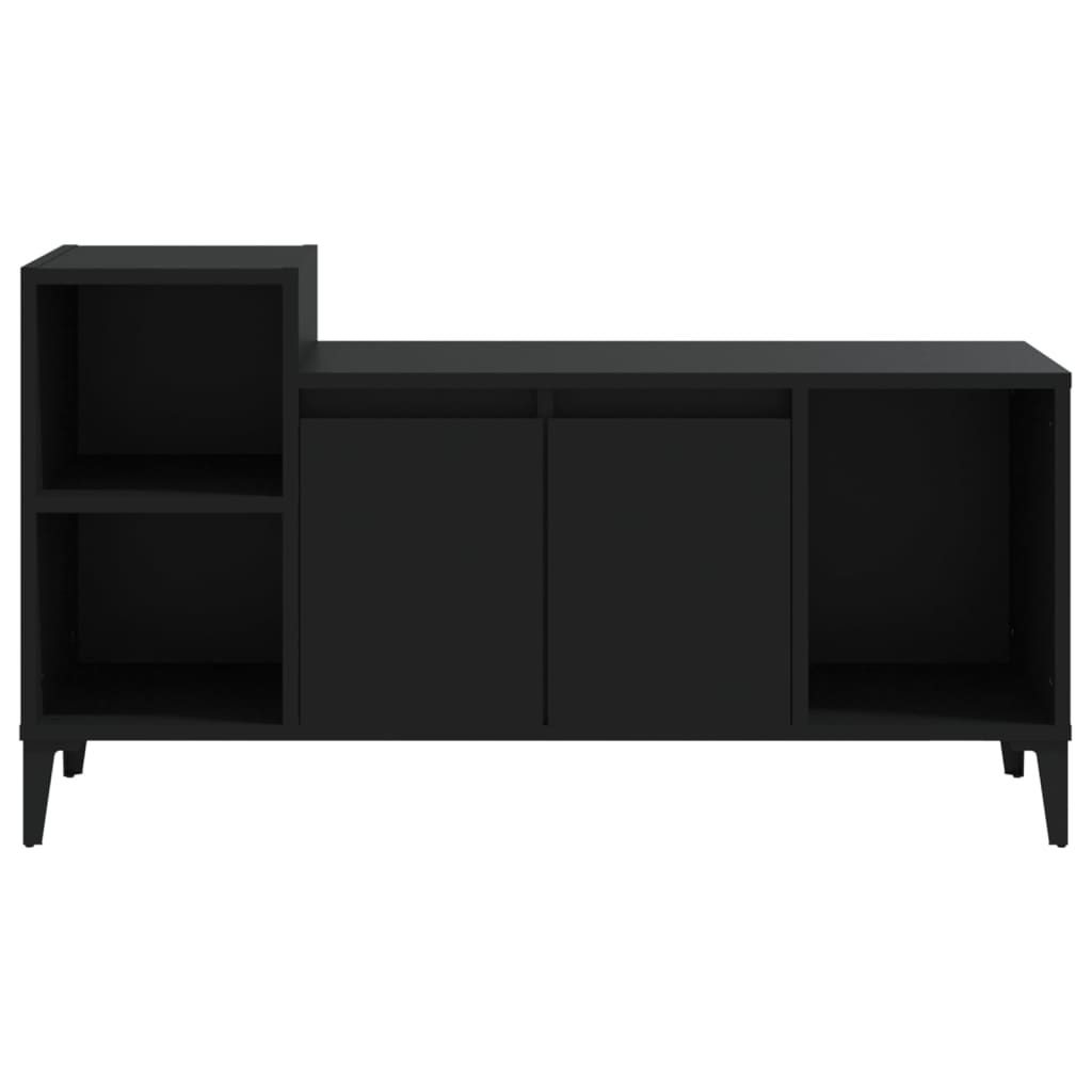 vidaXL Mueble para TV madera contrachapada negro 100x35x55 cm