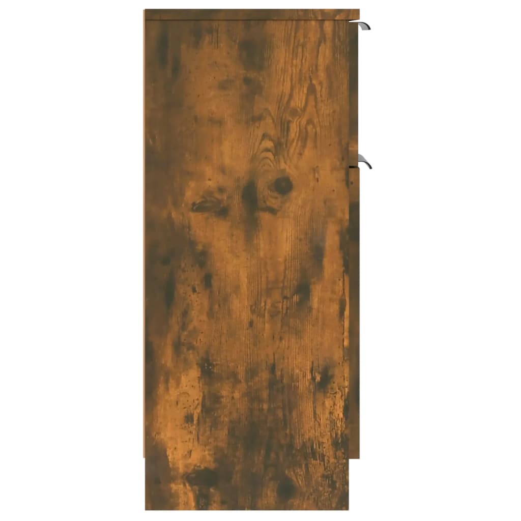 vidaXL Aparador madera contrachapada color roble ahumado 30x30x70 cm