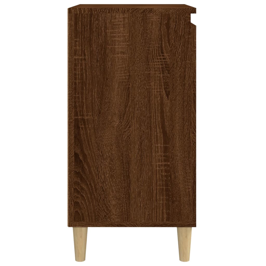 vidaXL Mesitas de noche 2 uds madera color roble marrón 40x35x70 cm