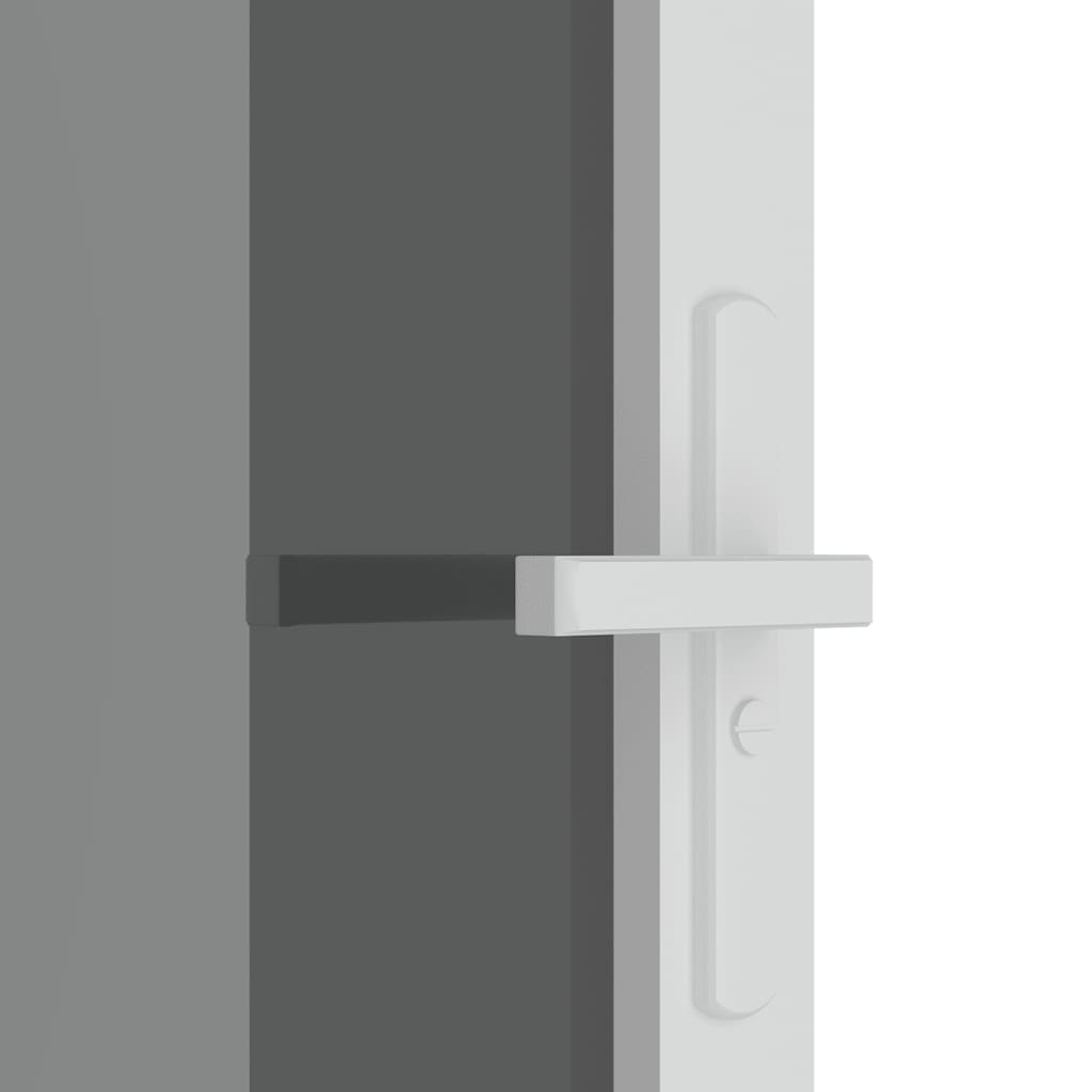 VidaXL Interior Door With Black Matt Glass And Aluminum - Sturdy, Privacy Protecting, And Modern-Styling, Easy-to-Install (29.9"x79.3