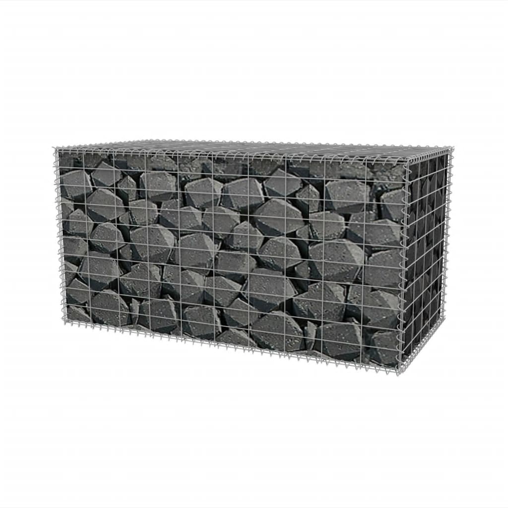 vidaXL Cesta de muro de gaviones acero galvanizado 100x50x50 cm
