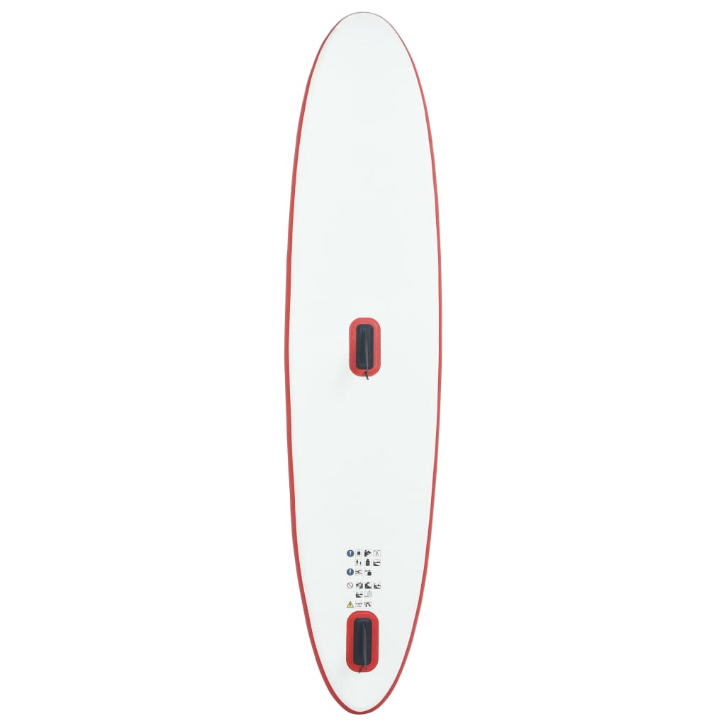 vidaXL Tabla de paddle surf inflable con vela roja y blanca