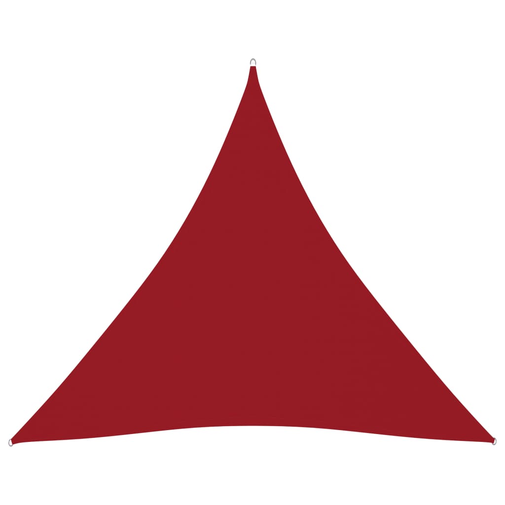 vidaXL Toldo de vela triangular tela oxford rojo 4,5x4,5x4,5 m