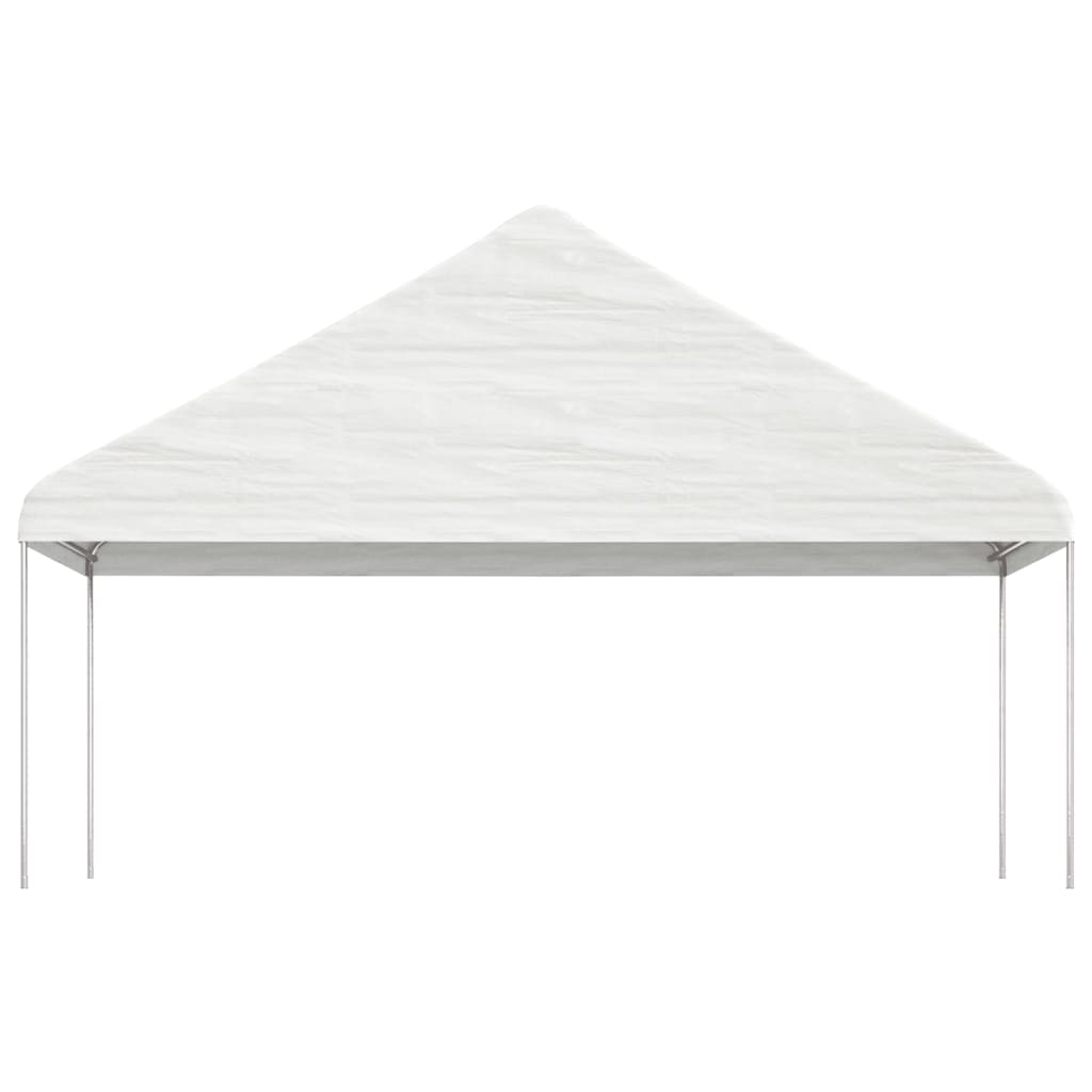 vidaXL Cenador con techo polietileno blanco 4,46x5,88x3,75 m