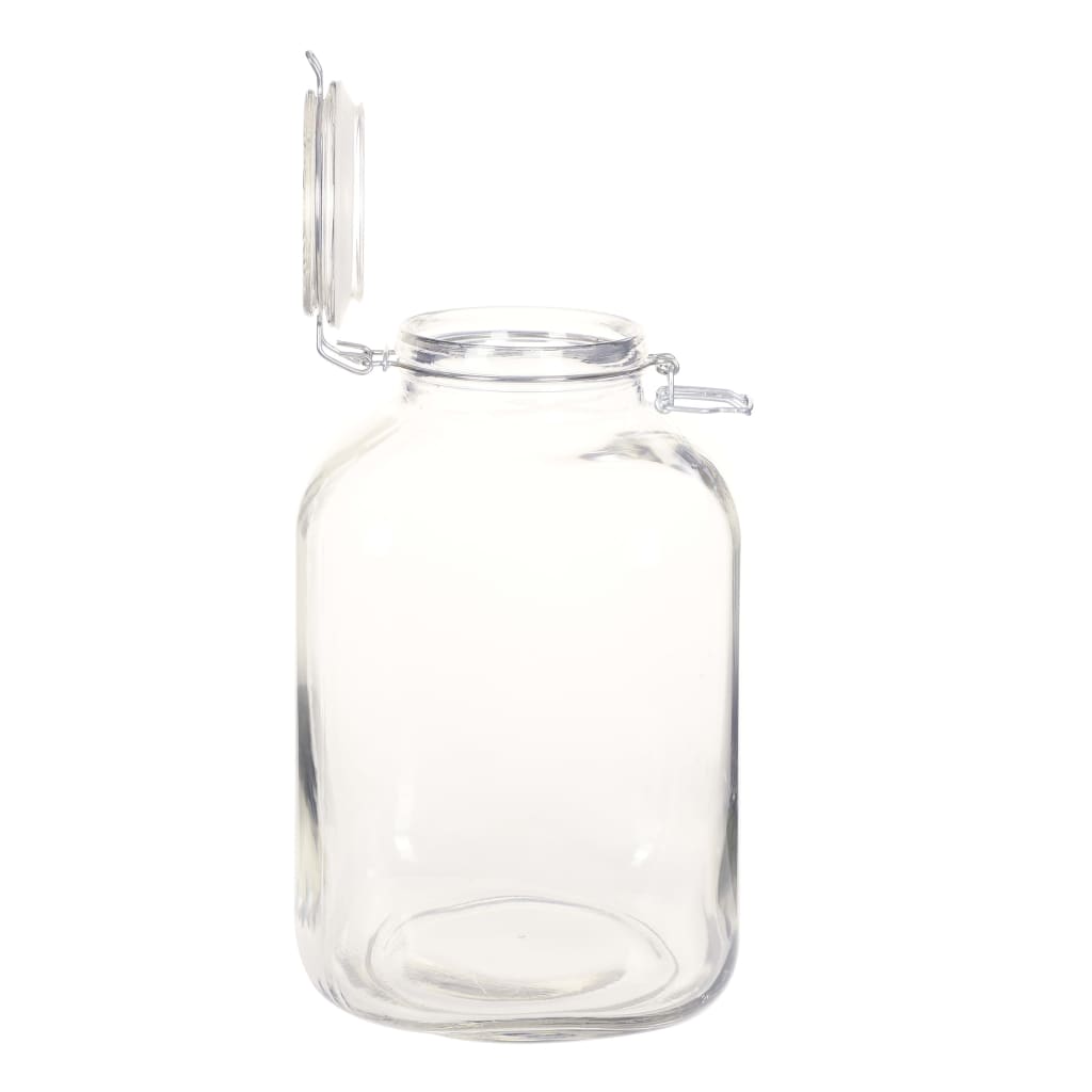 vidaXL Tarros de mermelada de vidrio con cierre hermético 6 uds 5 L