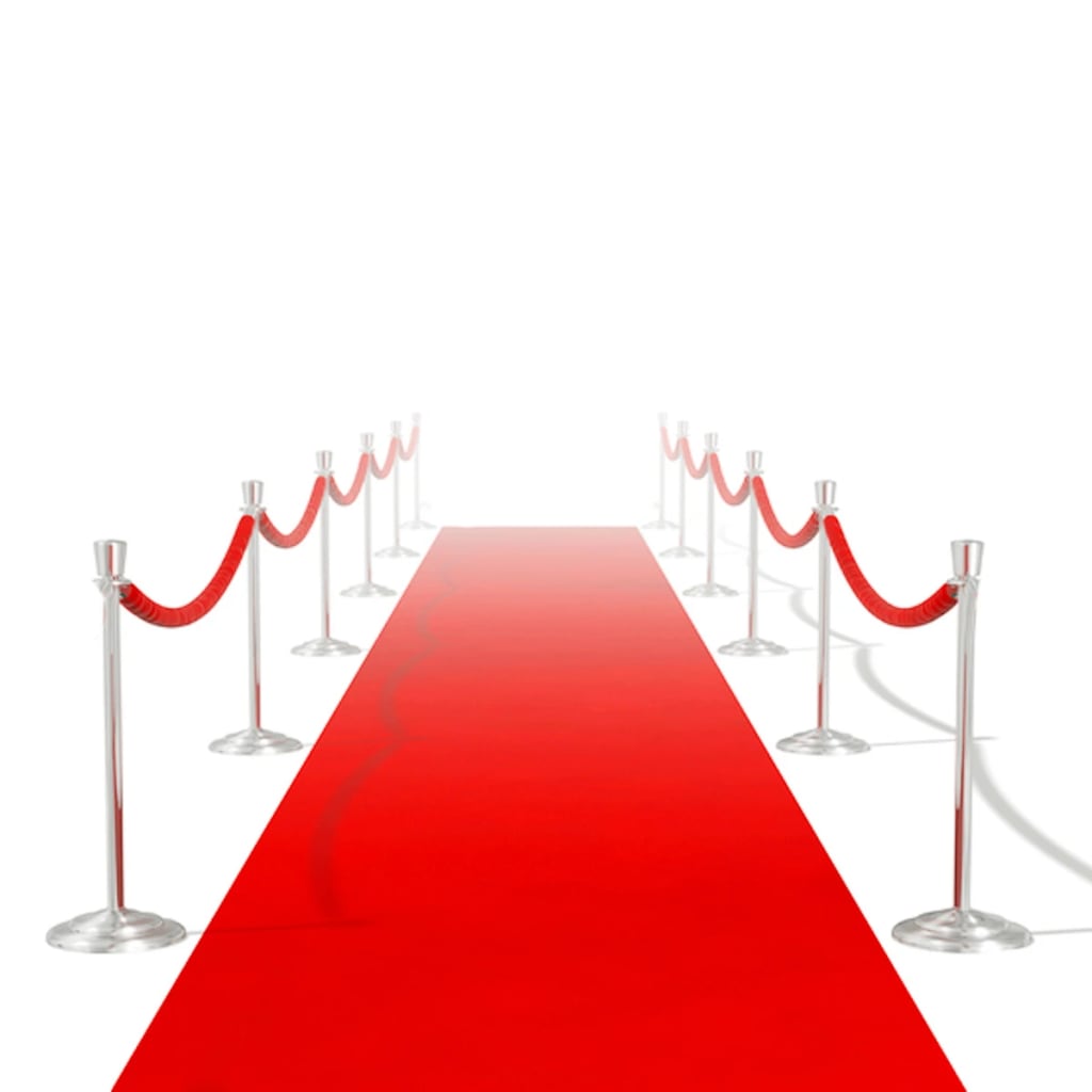 Alfombra de pasillo vidaXL roja 1 x 10 m muy densa muy densa 400 g/m²