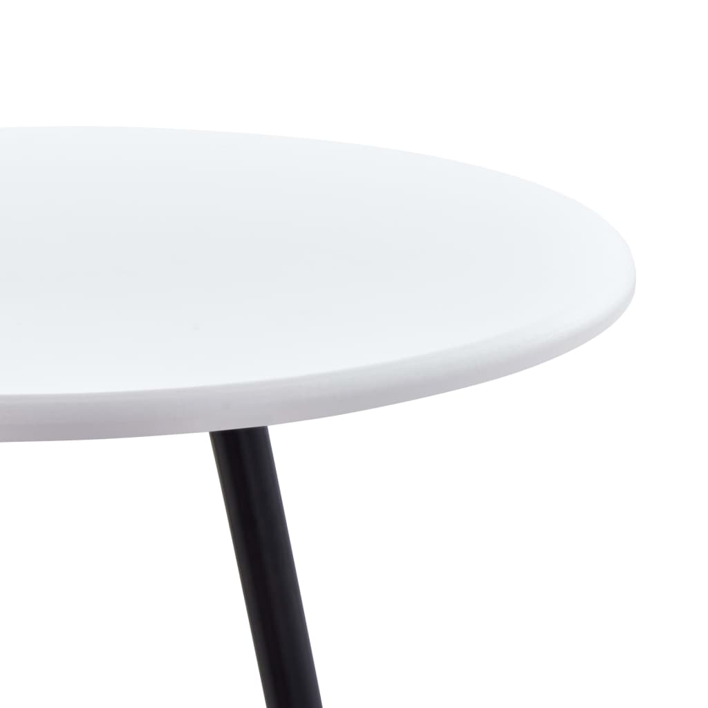 vidaXL Juego de mesa alta y taburetes 5 piezas plástico blanco