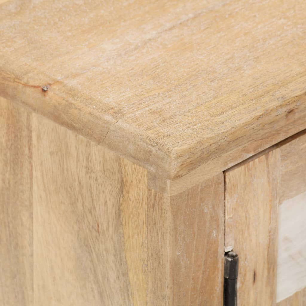 vidaXL Mesa de centro de madera maciza de mango 90x49x37 cm