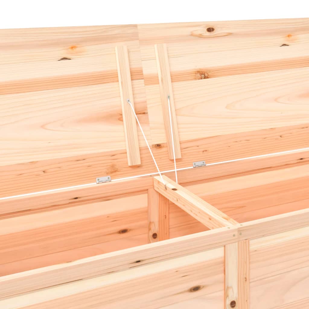 vidaXL Baúl para cojines de jardín madera maciza abeto 200x50x56 cm