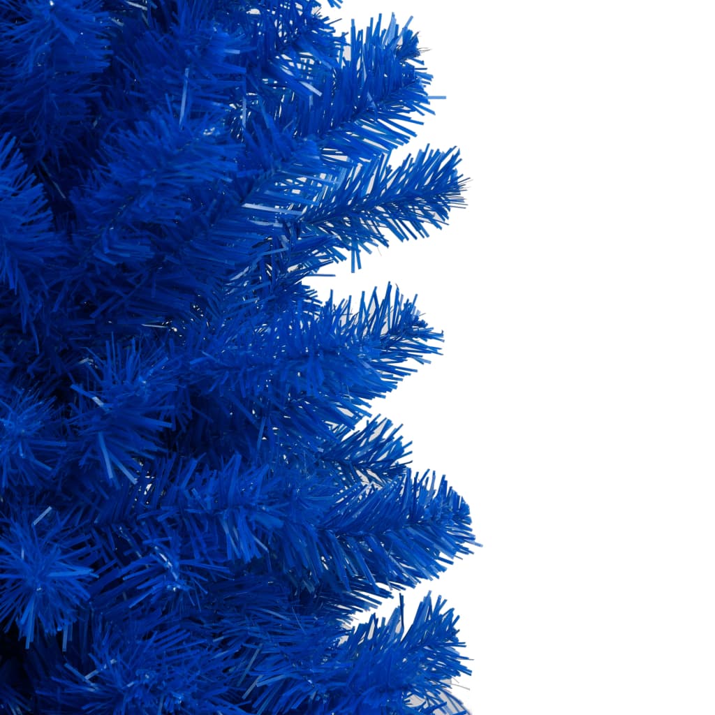 vidaXL Árbol de Navidad preiluminado con luces y bolas azul 150 cm