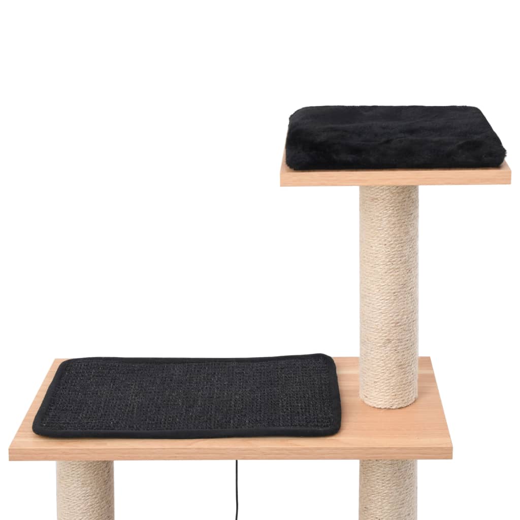 vidaXL Rascador para gatos con alfombra rascadora de sisal 123 cm
