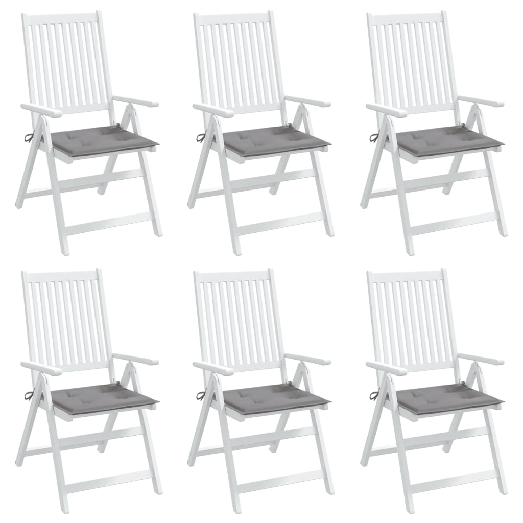 vidaXL Cojines de silla de jardín 6 uds tela Oxford gris 50x50x3 cm