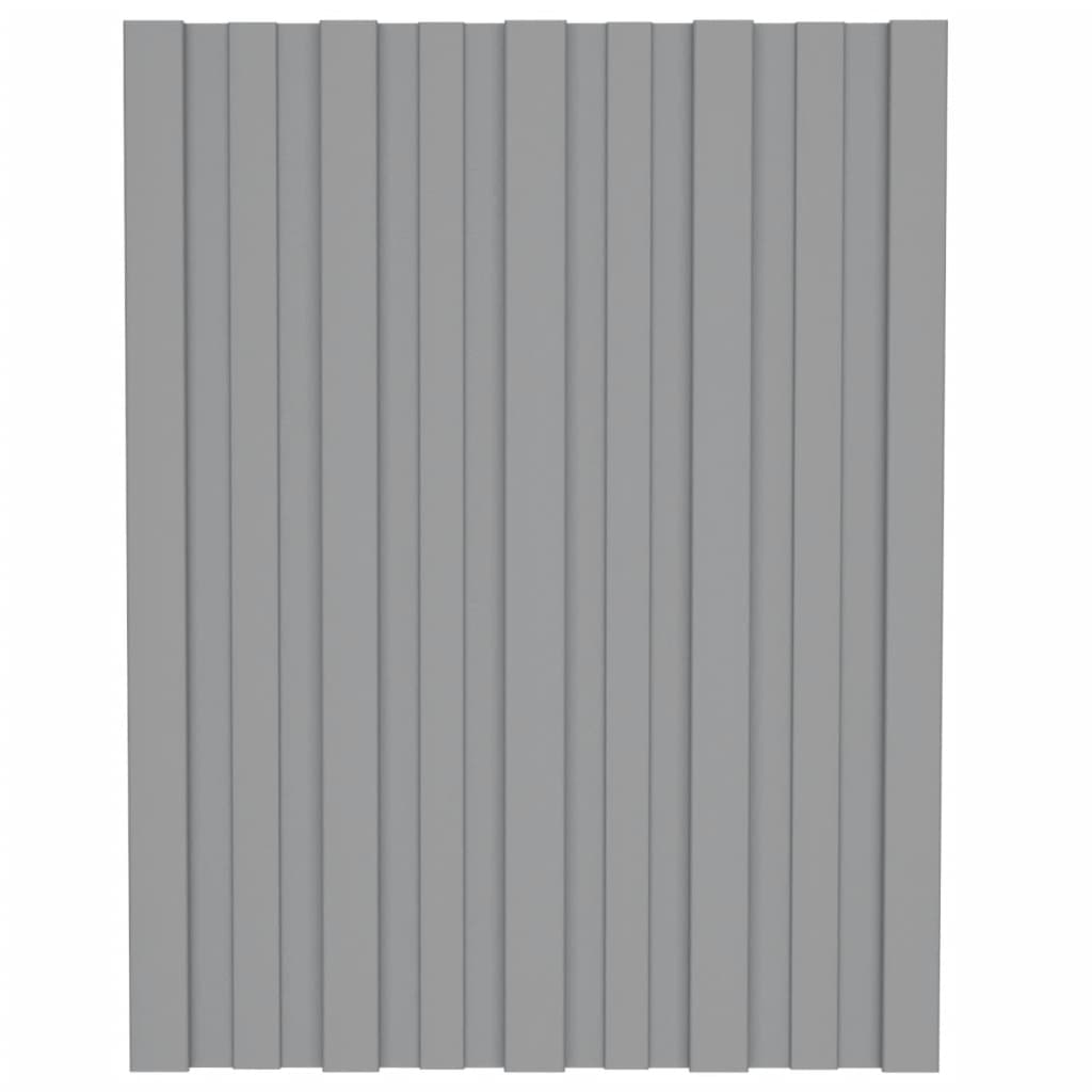 vidaXL Panel para tejado acero galvanizado gris 36 unidades 60x45 cm