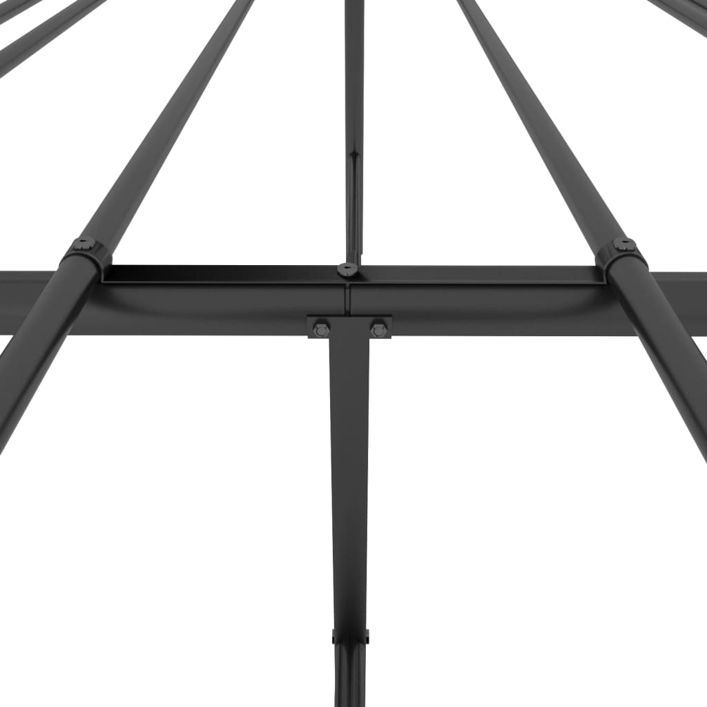 vidaXL Estructura de cama con cabecero metal negro 120x200 cm