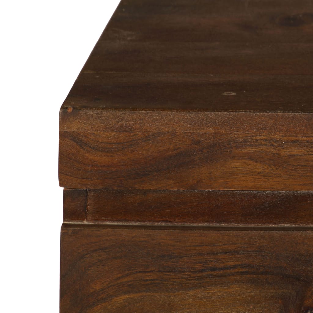 vidaXL Baúl de almacenaje madera de acacia maciza marrón 120x35x40 cm