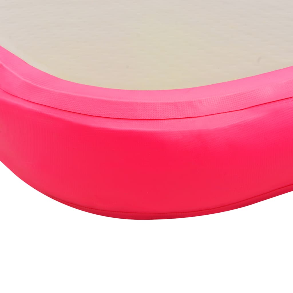 vidaXL Esterilla inflable de gimnasia con bomba 500x100x10 cm PVC rosa
