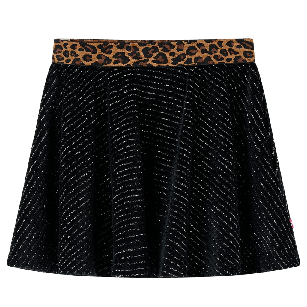 Falda infantil con cinturilla de leopardo negro 92