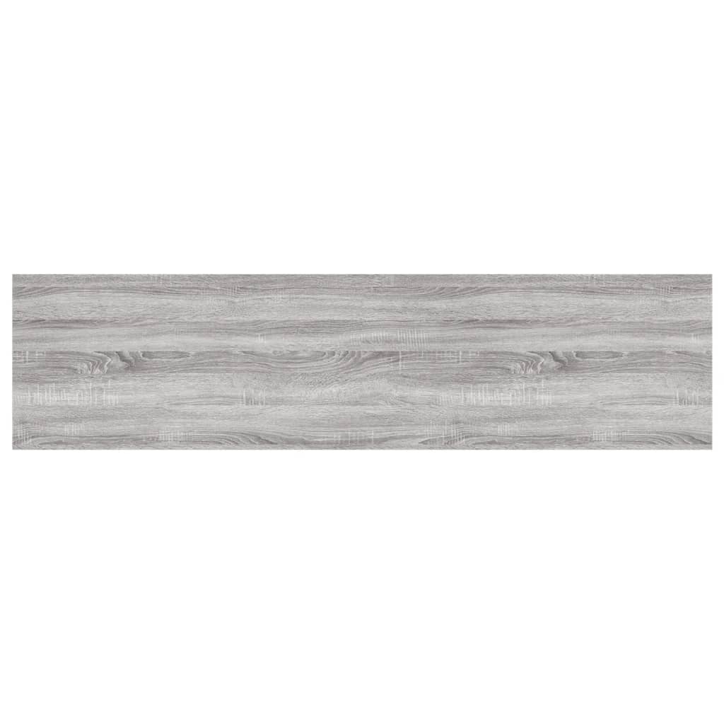 vidaXL Estantes pared 4 uds madera ingeniería gris Sonoma 80x20x1,5 cm