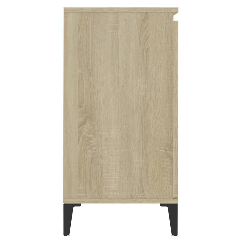 vidaXL Aparador de madera contrachapada color roble Sonoma 60x35x70 cm