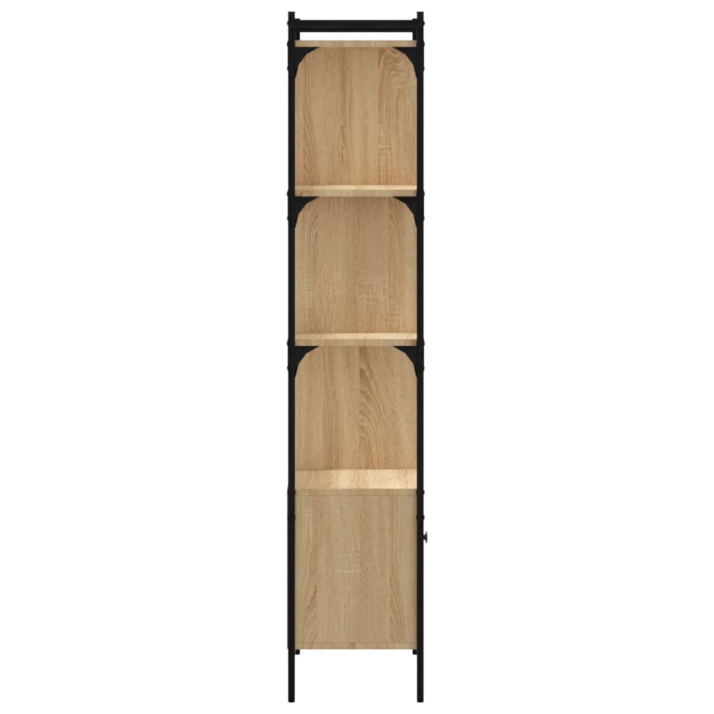 vidaXL Estantería con puerta madera roble Sonoma 44,5x30x154,5 cm
