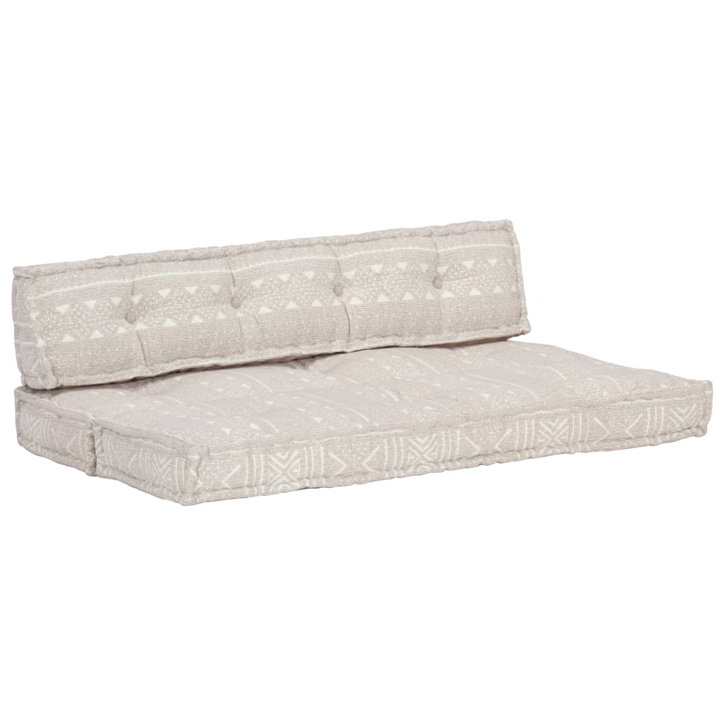 vidaXL Cojín para sofá de palés tela marrón claro patchwork