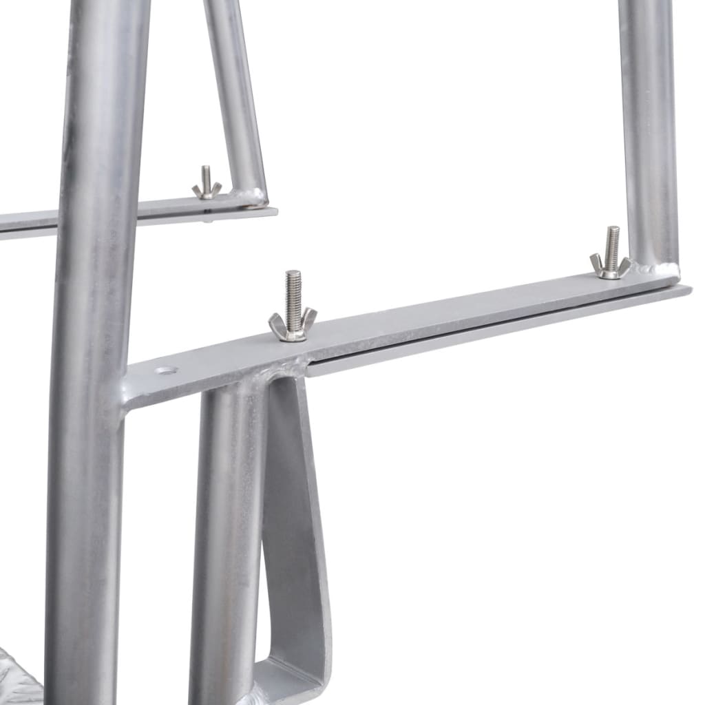 Escalera de pie de aluminio con peldaños antideslizantes