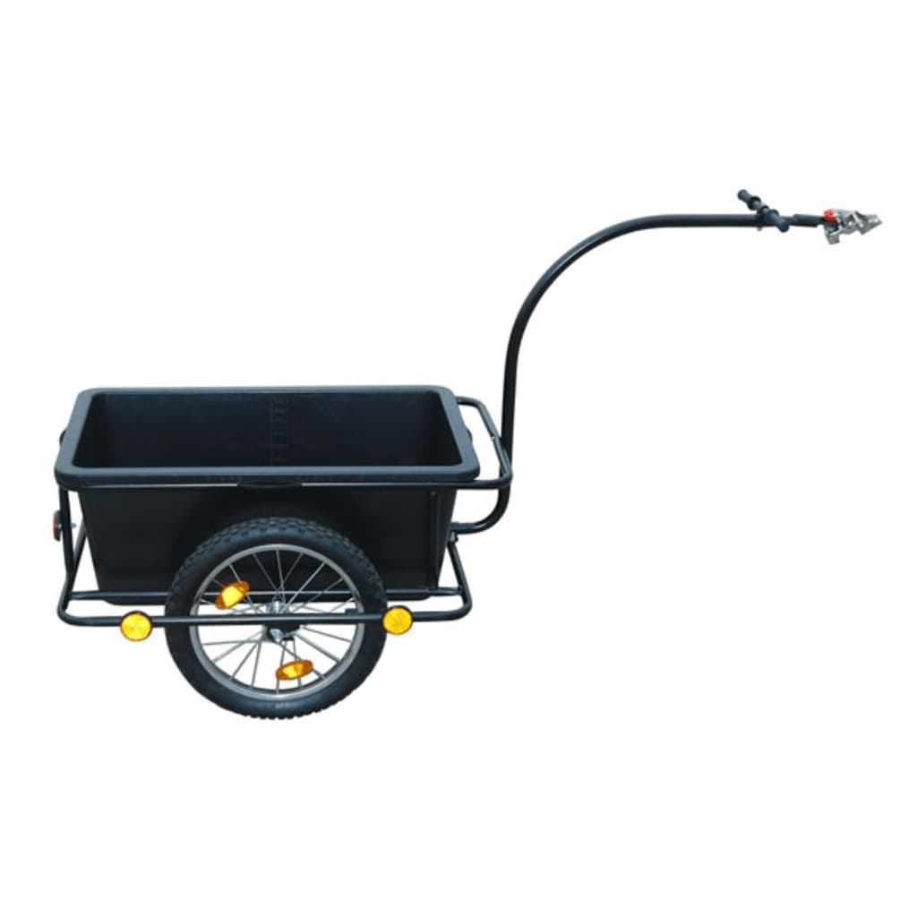 vidaXL Remolque de bicicleta con carro de plástico 90 L