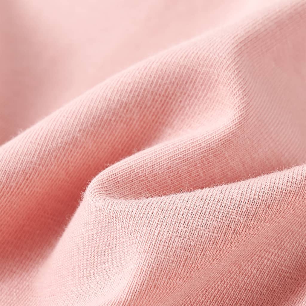 Camiseta infantil de manga larga rosa claro 92
