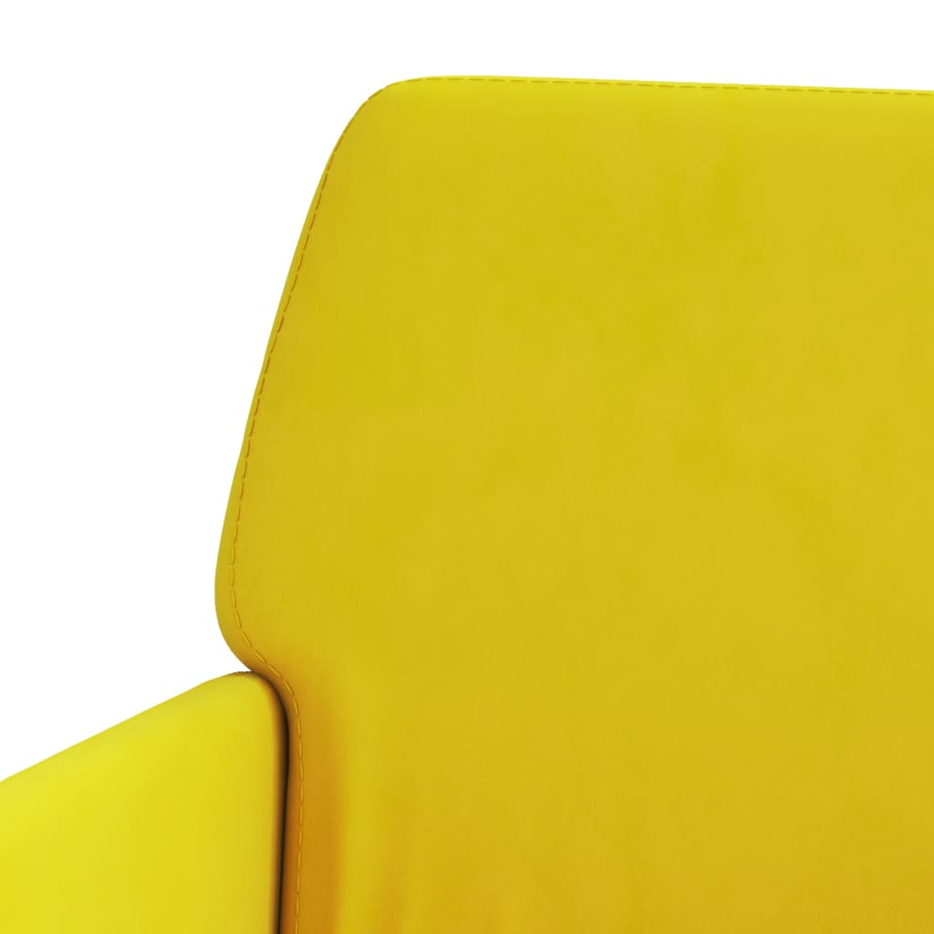 vidaXL Banco de terciopelo amarillo 108x79x79 cm