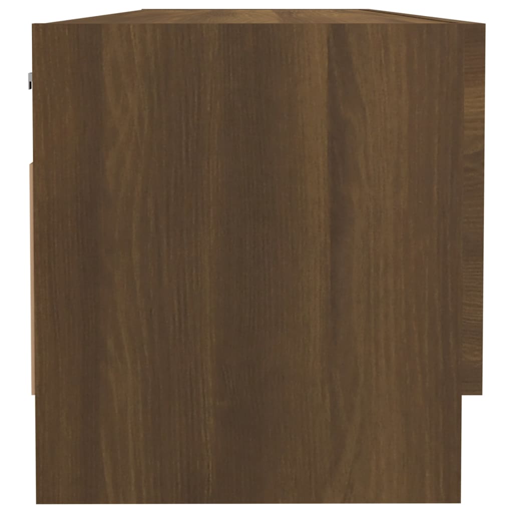 vidaXL Armario madera contrachapada roble marrón 100x32,5x35 cm