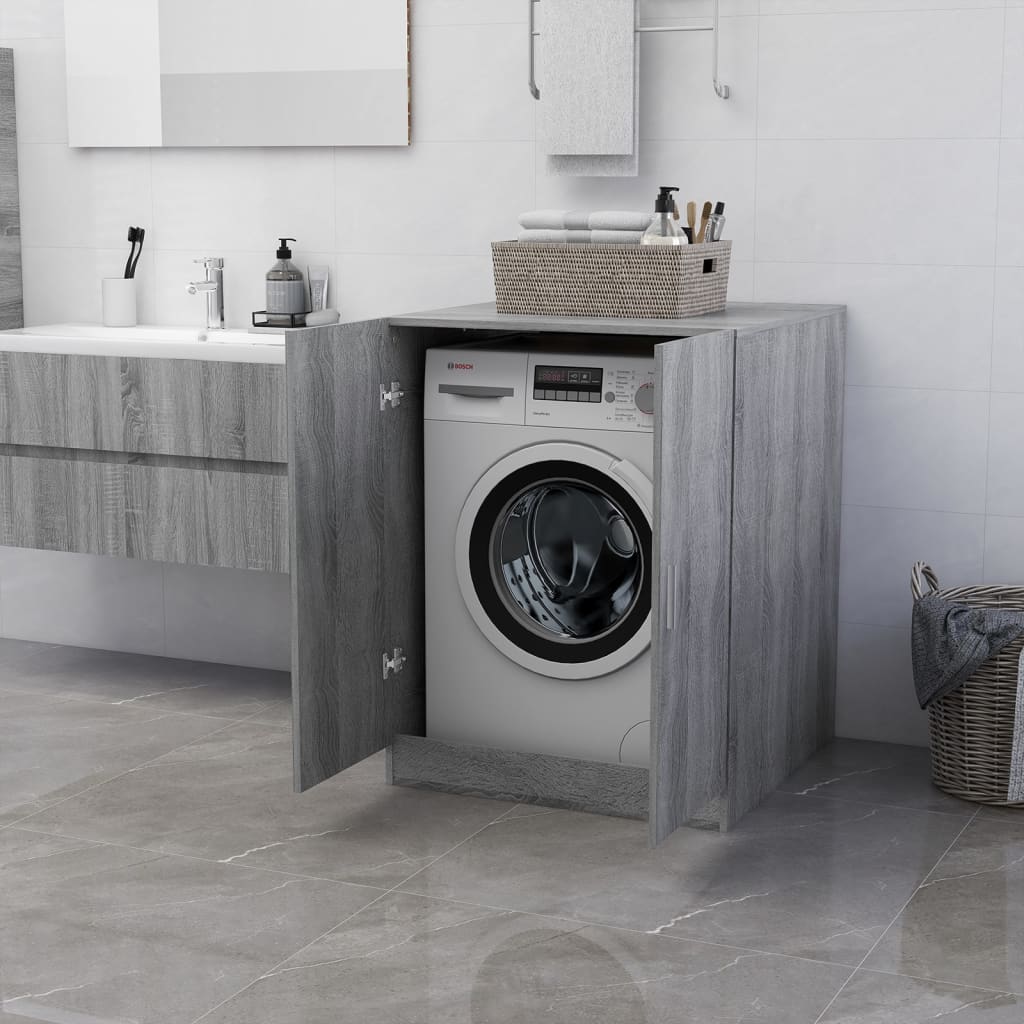 vidaXL Armario de lavadora gris Sonoma 71x71,5x91,5 cm