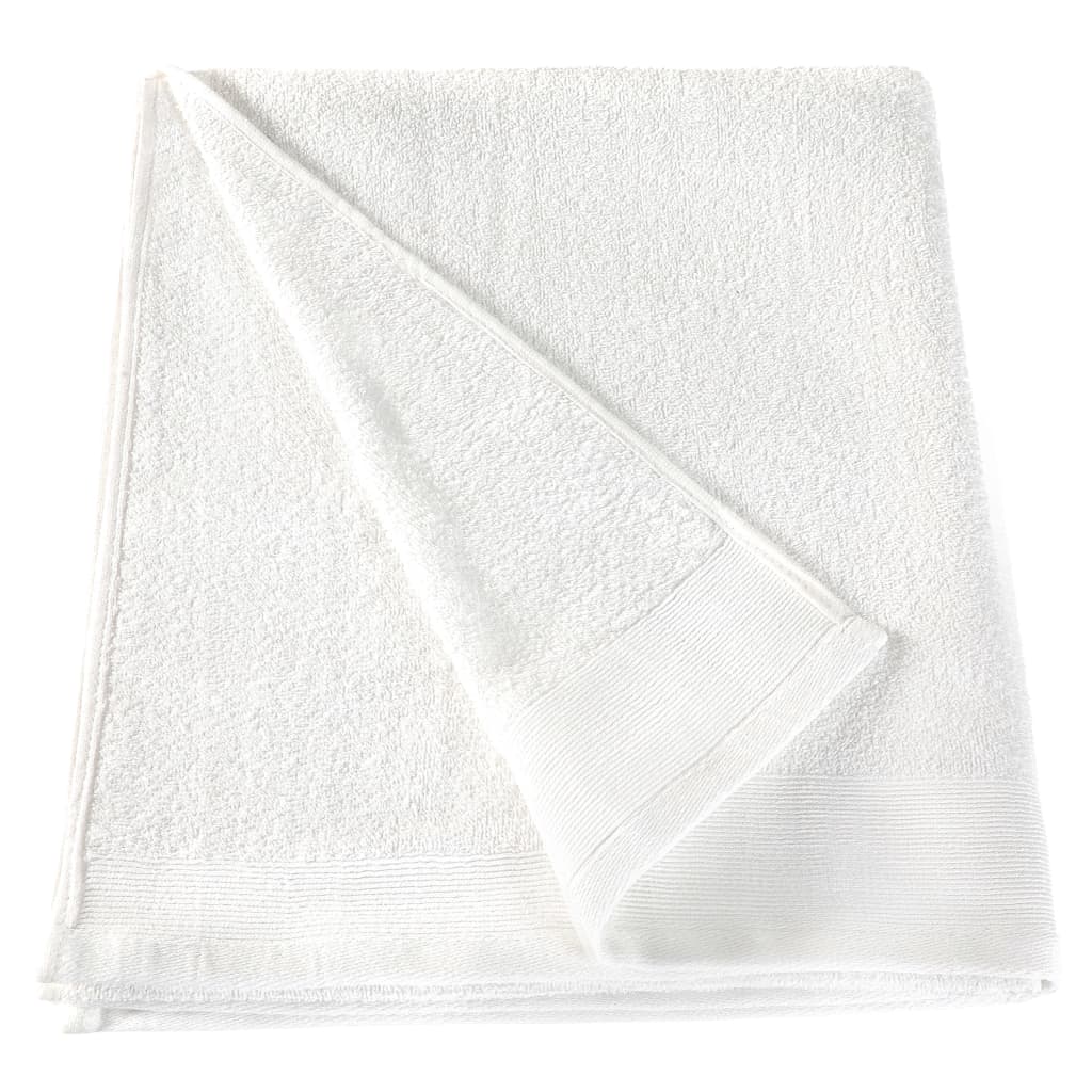vidaXL Toallas de baño 25 uds algodón blanco 350 g/m² 100x150 cm
