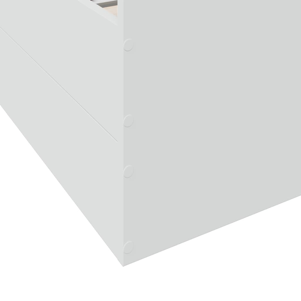 vidaXL Cama con cajones madera de ingeniería blanca 90x200 cm