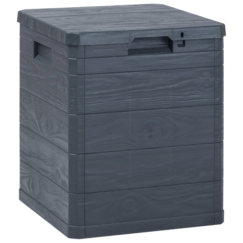 vidaXL Caja de almacenamiento de jardín 90 L gris antracita